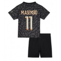 Paris Saint-Germain Marco Asensio #11 Replica Third Minikit 2023-24 Short Sleeve (+ pants)
